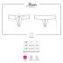Obsessive Miamor - Tanga de Encaje Abierto con Detalles de Piedras (Negro) - XXL