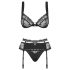 Conjunto de Lencería Obsessive Heartina (Negro)