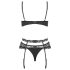 Conjunto de Lencería Obsessive Heartina (Negro) - L/XL
