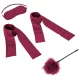 S&M - set de ataduras para principiantes - satén rojo - 4 piezas