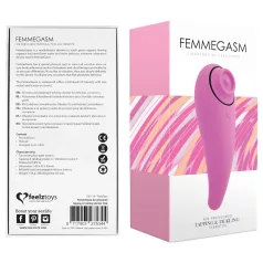   FEELZTOYS Femmegasm - vibrador 2 en 1 para clítoris recargable - color rosa