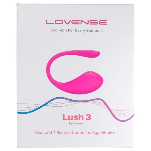 Lovense Lush 3 - huevo vibrador inteligente - silicona rosa