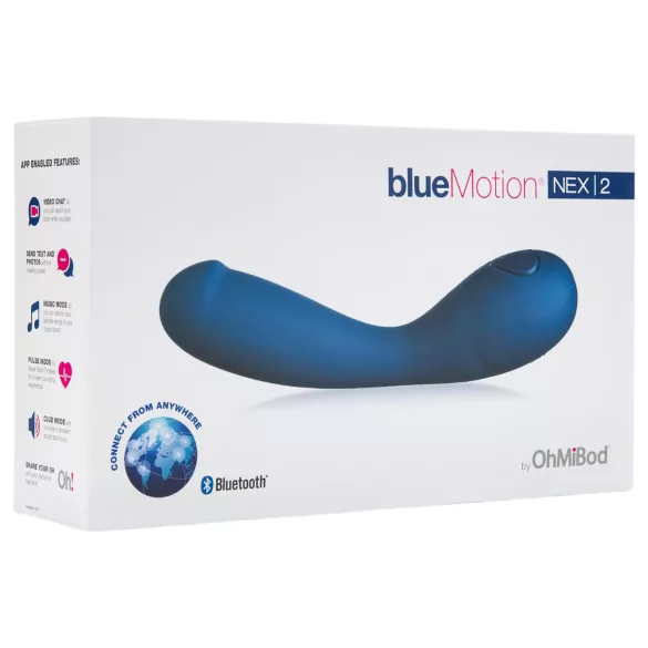 OhMiBod Bluemotion Nex 2 - Vibrador de punto G con control por aplicación (azul)