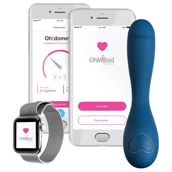 OhMiBod Bluemotion Nex 2 - Vibrador de punto G con control por aplicación (azul)