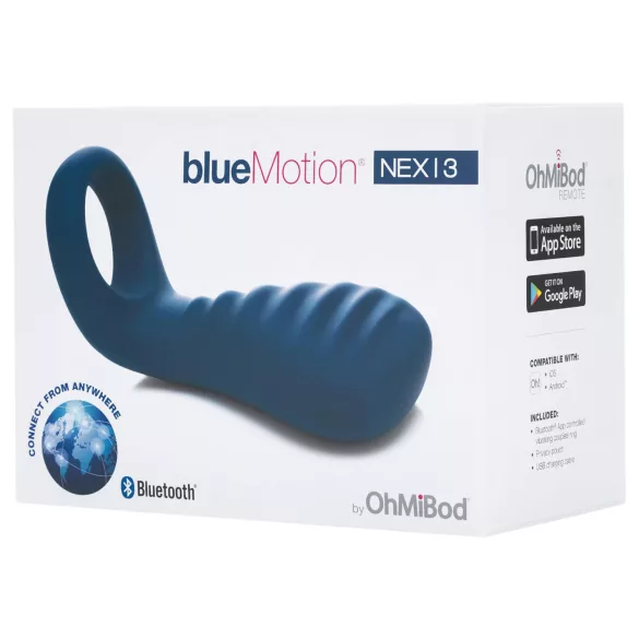 OHMIBOD Bluemotion Nex 3 - Anillo Vibrador Inteligente (Azul)