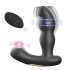 Aixiasia Hiross - vibrador anal rotativo - silicona negra