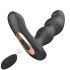 Aixiasia Hiross - vibrador anal rotativo - silicona negra