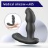 Aixiasia Hiross - vibrador anal rotativo - silicona negra