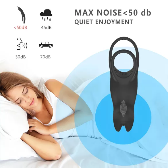 Aixiasia Hoody B - anillo para pene recargable control remoto silicona negro