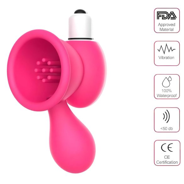 Aixiasia Bobo - succionador de pezones vibrador - silicona rosa