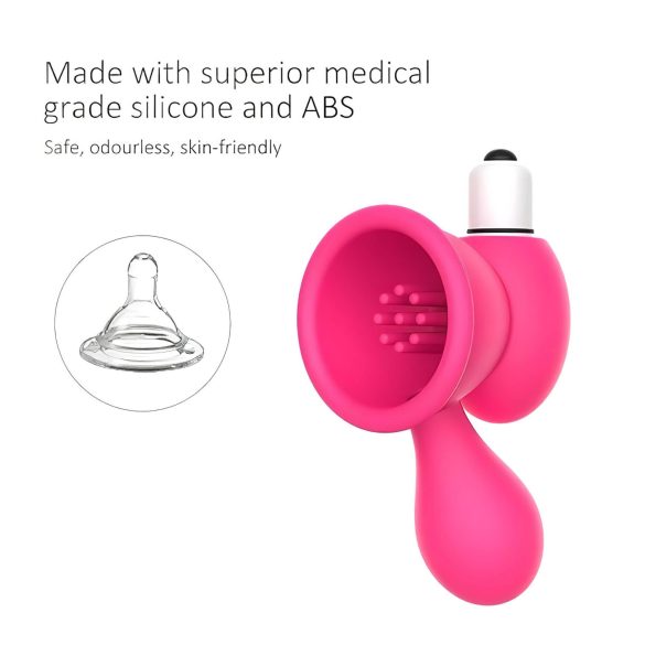 Aixiasia Bobo - succionador de pezones vibrador - silicona rosa