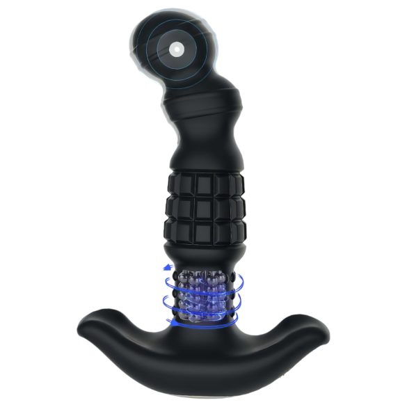 Aixiasia Abake - vibrador anal rotatorio (negro)