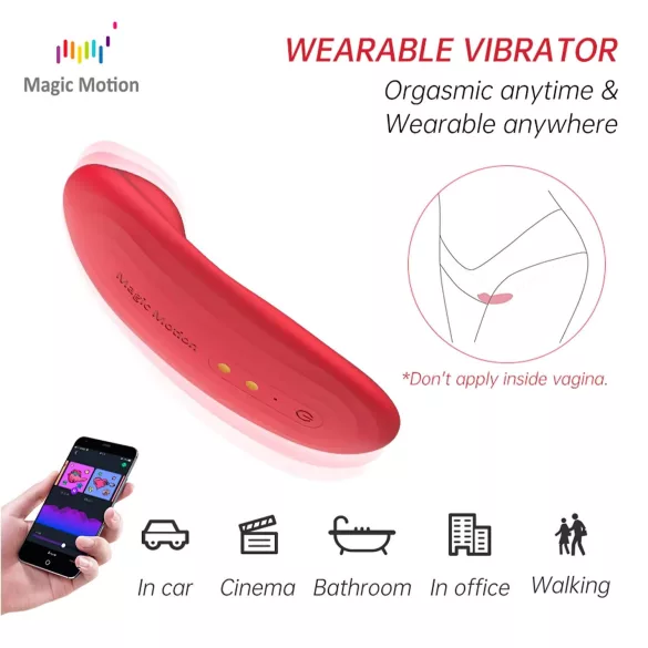 Magic Motion Nyx - vibrador para clítoris impermeable - color coral