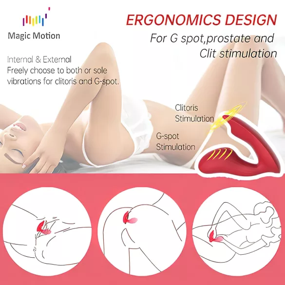 Magic Motion Umi - Vibrador wearable controlado por app (rojo)