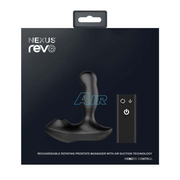 Nexus Revo Air - masajeador prostático rotatorio - vibrador - silicona negra
