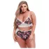 Baci Plus Size - set de sujetador floral de encaje - talla grande