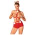 Conjunto de Disfraz de Reno Femenino Obsessive Ms. Reindy (2 piezas) - rojo