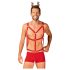 Obsessive Mr. Reindy - Disfraz de reno para hombre (3 piezas) - rojo