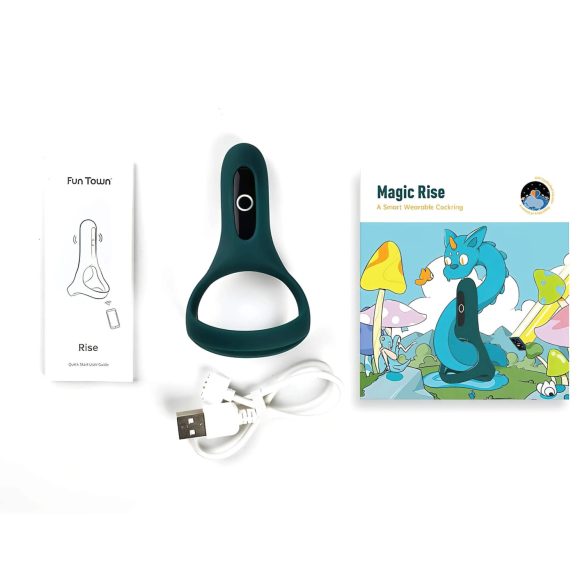 Magic Motion Rise - anillo vibrador inteligente recargable para pene - verde