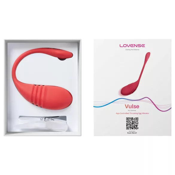 Lovense Vulse - huevo vibrador pulsante inteligente - silicona roja