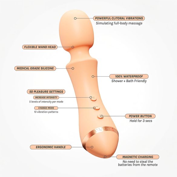 Vush Majesty 2 - vibrador recargable e impermeable (naranja)