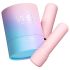 Vush Pop Gloss - mini vibrador recargable impermeable - silicona rosa