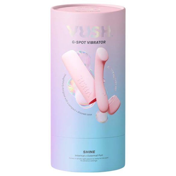 Vush Pop Shine - vibrador punto G recargable impermeable silicona rosa