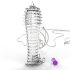 Solitario - Funda vibrante para pene, transparente