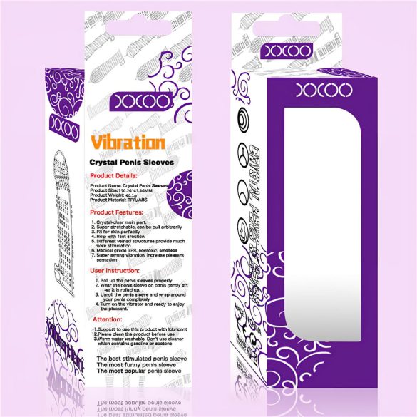 Lonely - funda pene vibradora con texturas - silicona transparente