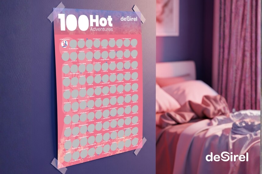 Desirel - 100 Sexy Positions Scratch-Off Poster | Desirel.es Sex Shop