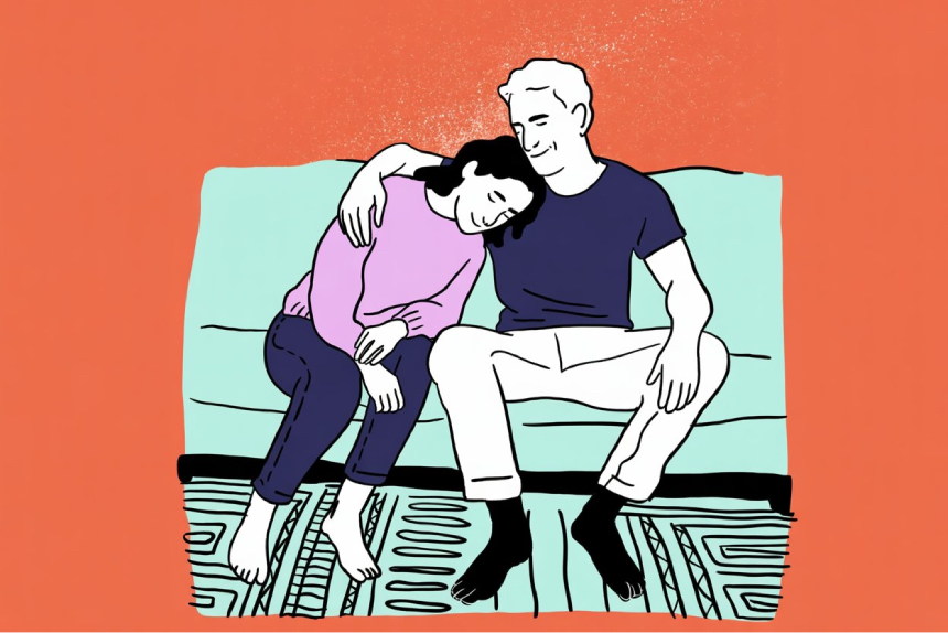 Una pareja se acurruca en el sofá. | Sex Shop Reino Unido Desirel.co.uk