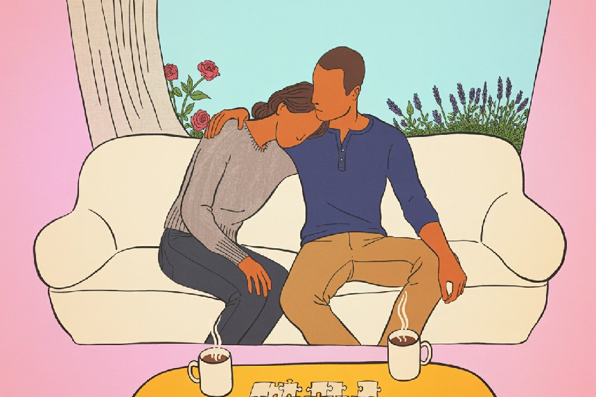 Una pareja está disfrutando de un momento íntimo sin sexo. | Sex Shop España Desirel.es